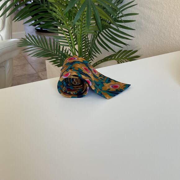 Ali Knock Out NeckWear Geomatic Multicolor Mens One Size Tie - Picture 2 of 8